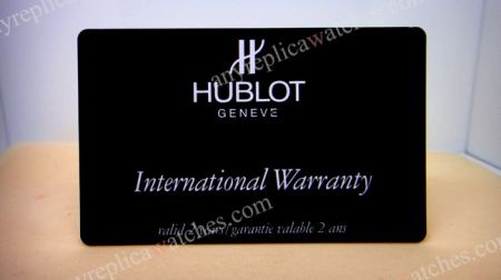 HUBLOT Warranty cards - Buy Replica watch Guarantee card